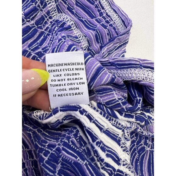 Habitat Tunic Blouse Top Womens XL Blue Boho Artsy Lagenlook - Picture 11 of 12